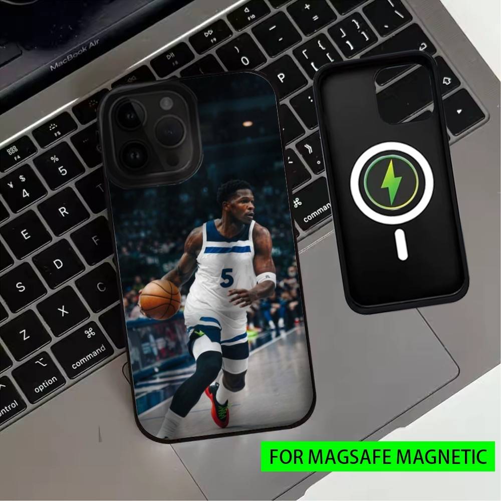 Basketballstar A-Anthony Edwards Phone Case For iPhone17,16,15,14,13,12,11 Plus,Pro Max Magnetic For Magsafe Wireless Charging
