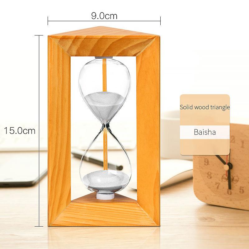 Nordic Style Retro Decor Triangular Wood Glass Hourglass 5/10/15/30 Minutes Sand Timer Craftwork Home Living Room Desk Accessory