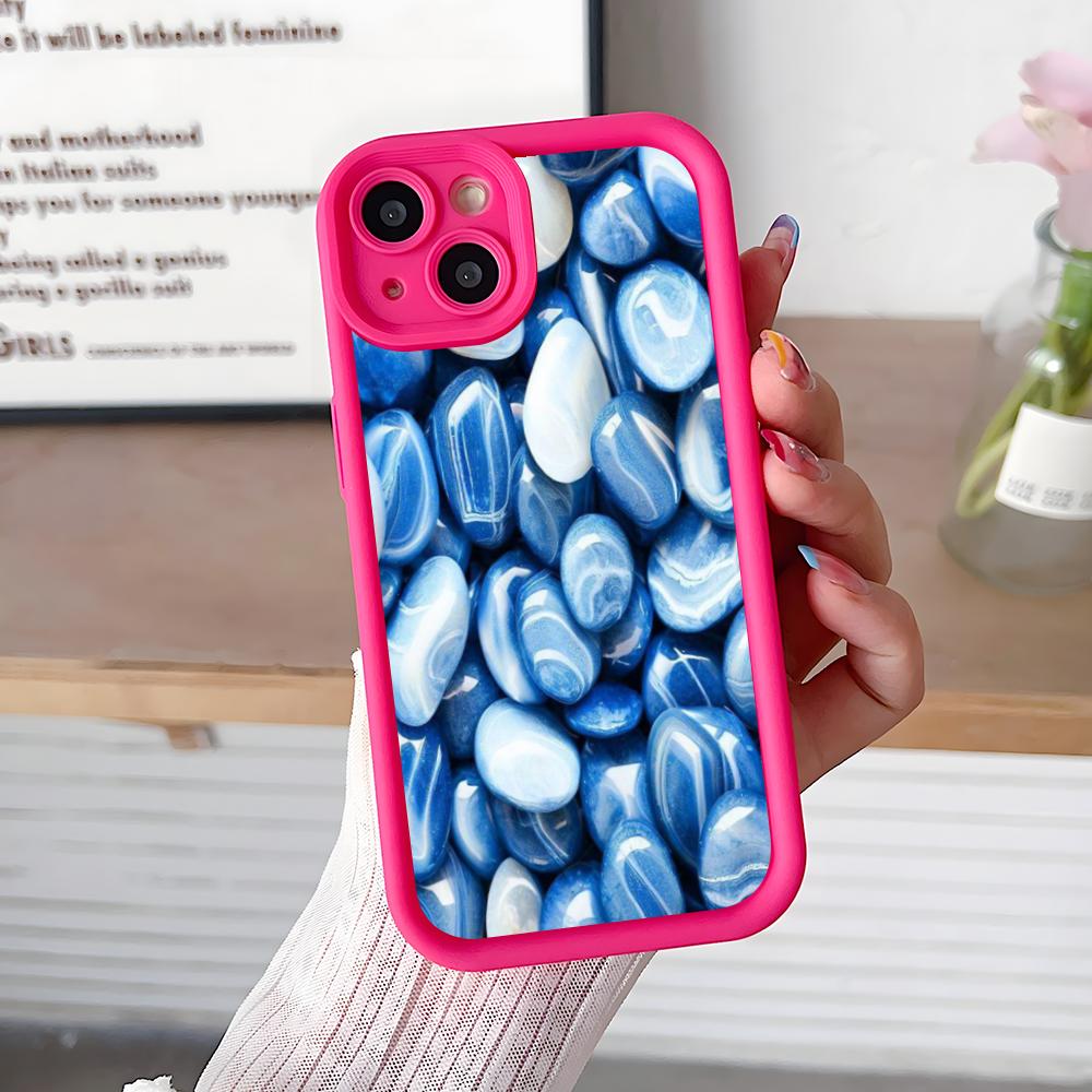 Эстетичный Чехол для Телефона со Стразами для iPhone 17 16 15 14 13 12 11 Air Pro Max Plus Утолщенный Цветной Чехол из ТПУ Роскошные Чехлы для Телефонов