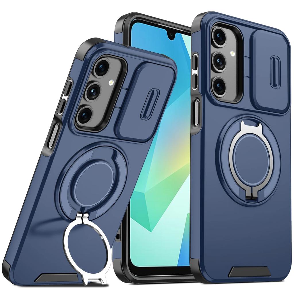 Чехол для Samsung Galaxy A17 5G A56 A36 A16 A55 A35 A15 Металлическое кольцо Магнитная адсорбция Крышка