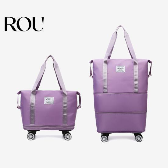 Luggage Organizer Bag Travel Duffel with Detachable Wheels Large Capacity Dry Wet Separation Waterproof Gym Oxford Cloth Outdoor Overnight Workout