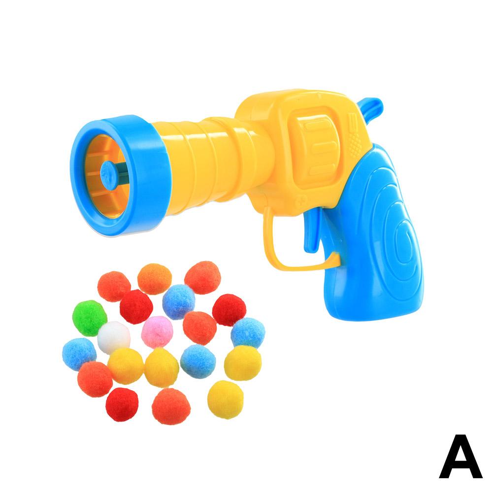 Cat Toy Gun Plush Ball Launcher for Indoor Cats Interactive Shooting Gun Quiet High Bounce Ball To Tease The Cat Pet Supplies