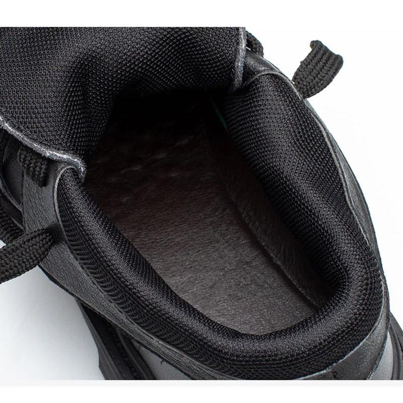 Genuine Leather Shoes Men Spring Autumn Early Winter Boots Fashion Brand Cow Leather Mens Ankle Boots Black Footwear Plus Size 45