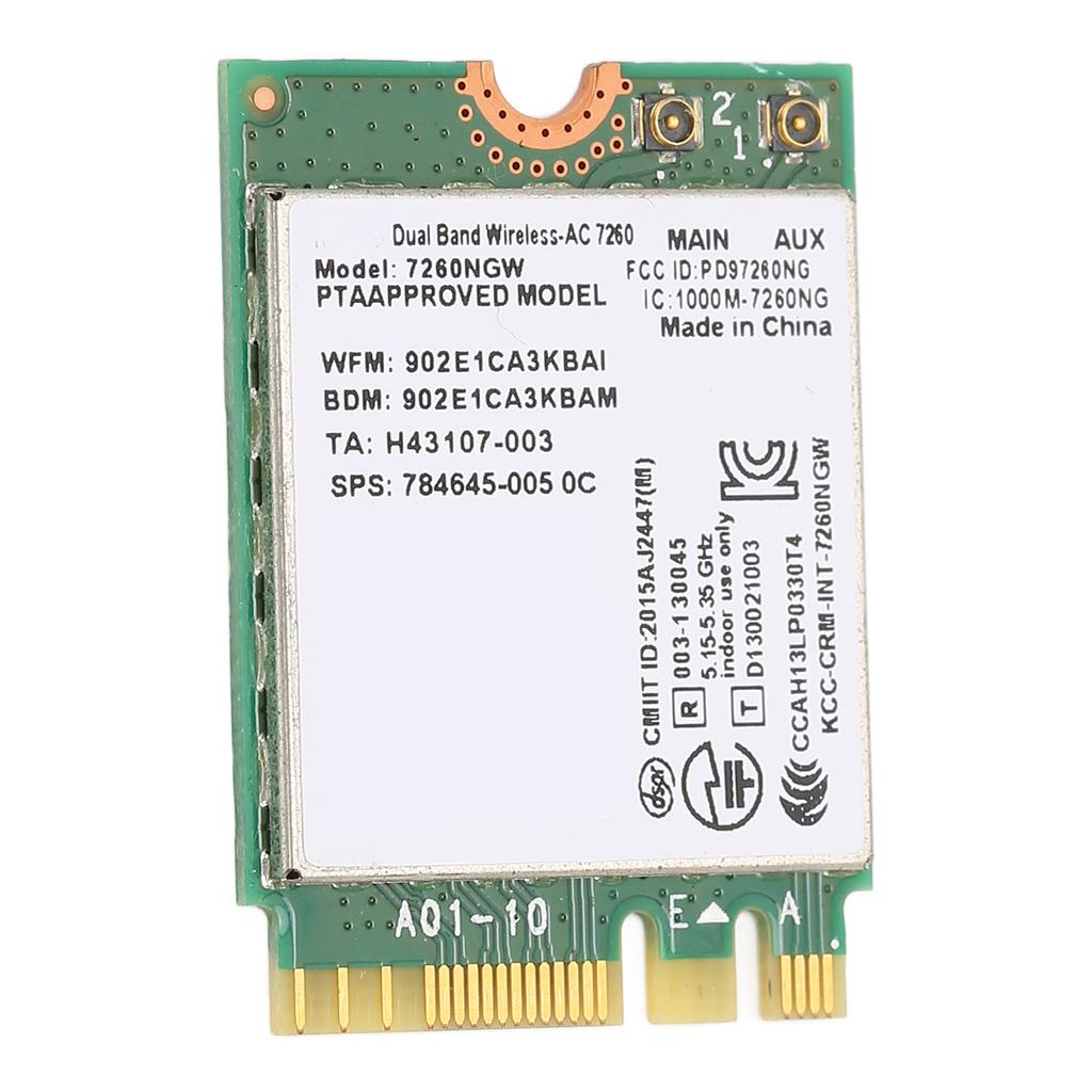 Dual Band WiFi Card 2.4Ghz 5Ghz 1200Mbps Bluetooth 4.0 NGFF M.2 Wireless Internet Card for Home Office Laptops