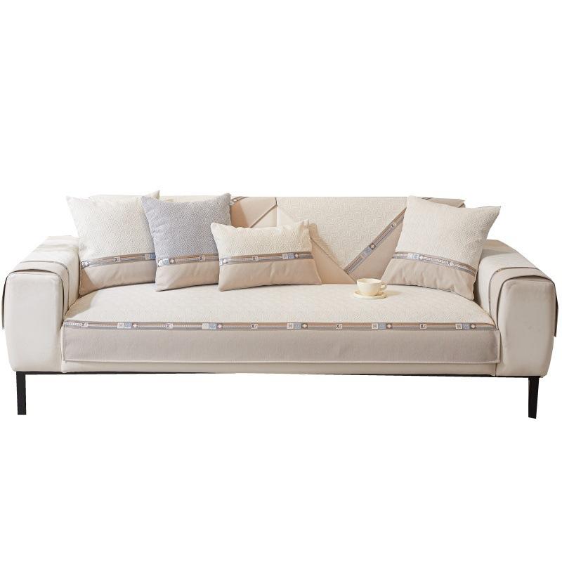 Chenille Sofa Cushion Non-Slip Anti-Scratching Four Seasons Universal Living Room Sofa Cover Cloth Backrest Towel Sofa Cover