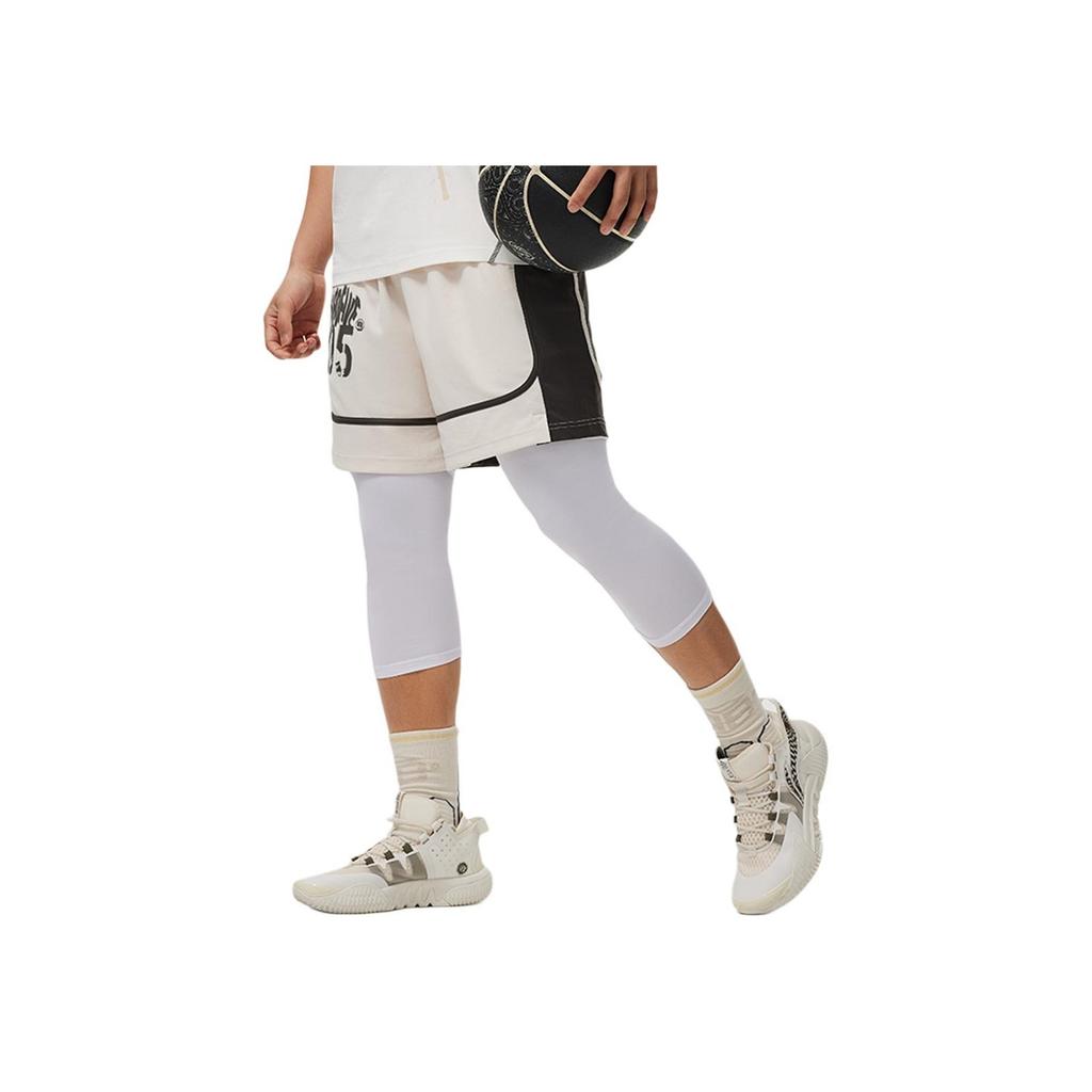 Баскетбольные шорты Li Ning Basketball Series с принтом свободного кроя, удобные, дышащие, мужские шорты Gravel-Gray Obsidian-Gray AAPU103-4