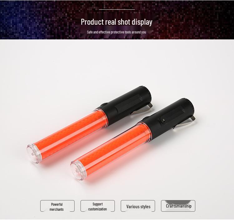 26CM Rechargeable Flashing Traffic Control Baton - Concert Fluorescent Stick