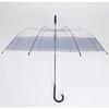 Vinyl umbrella 60cm8 ribs border print stylish ladies men one-touch LIEBEN-0647