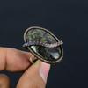 Драгоценный камень яшмы крови дракона медная проволока обернутая ювелирное кольцо ручной работы для женщины