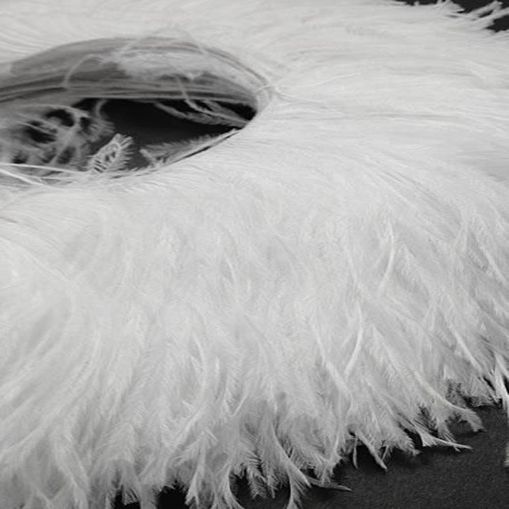 FeatherSuper Качество Натуральные Страусиные Перья Отделка Лентой Ширина 8-15 см Индивидуальная Отделка Страусиными Перьями для Праздничного Платья Декоративная