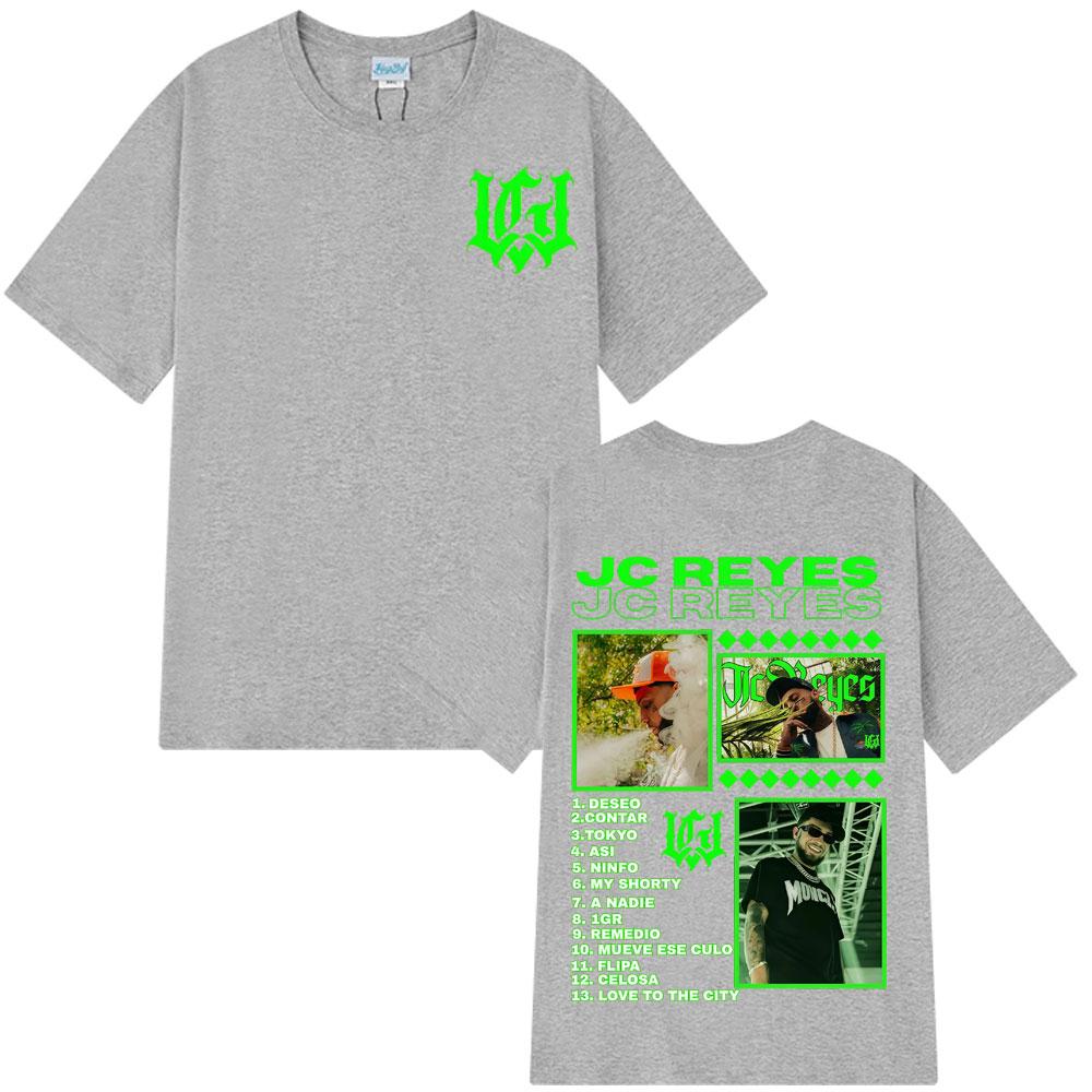Rapper Jc Reyes Vintage Graphic T Shirt Unisex Unisex Y2k Streetwear Fluorescent Green Print Album Tracklist Oversized Tee Fans Top