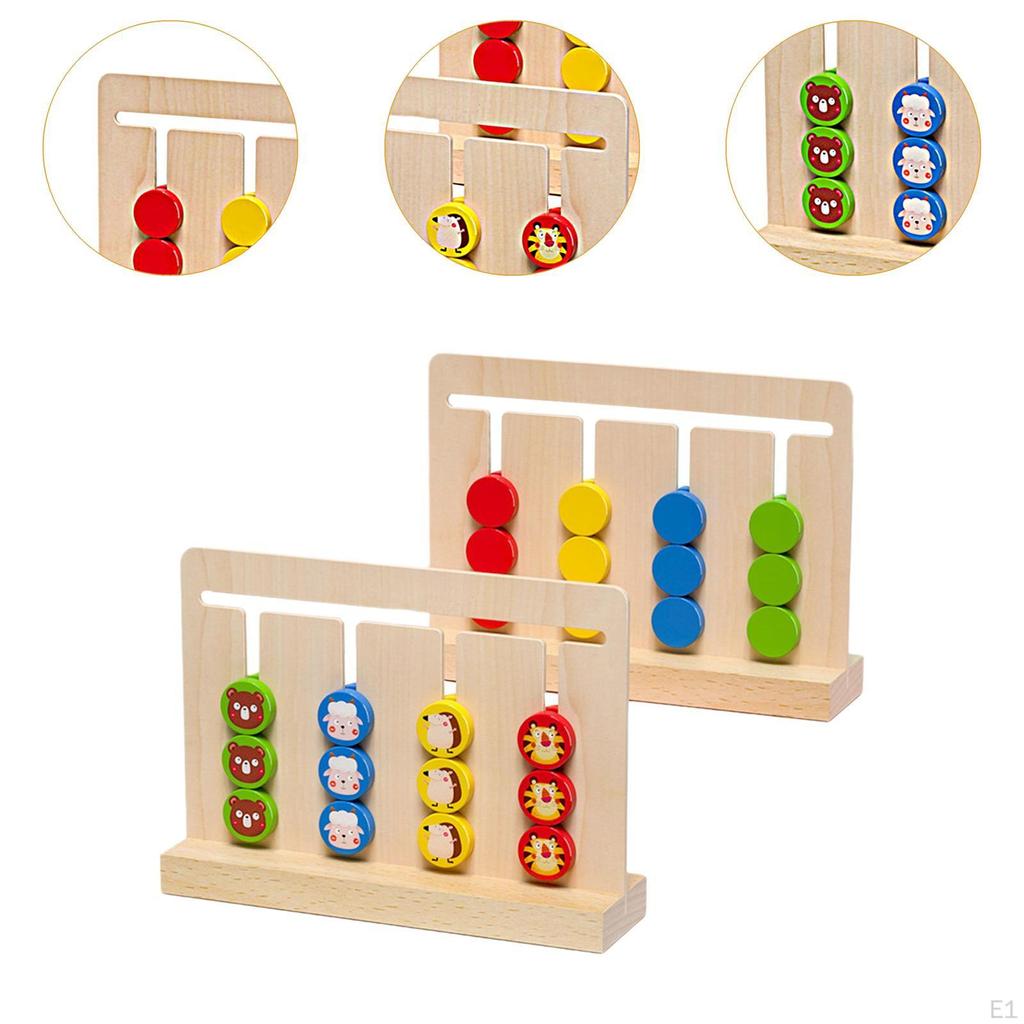 Слайд-головоломка Логическая игра Скользящая игра на соответствие цвета и формы для мальчиков и девочек в возрасте 3, 4, 5, 6, 7 лет