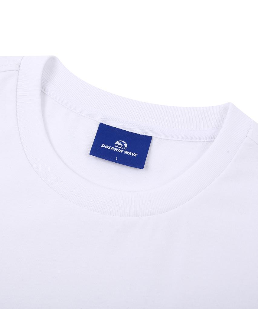 DOLPHIN WAVE APPAREL [2 шт.] Футболка с длинным рукавом с логотипом-аркой дельфина Белый Светло-хаки