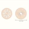 2pcs Natural Wood Basket Bottom, Circle Blank Hollow Crochet Basket Wood Base, Used for DIY Crochet Bag Bottom Molding Process To Make Basket Braid