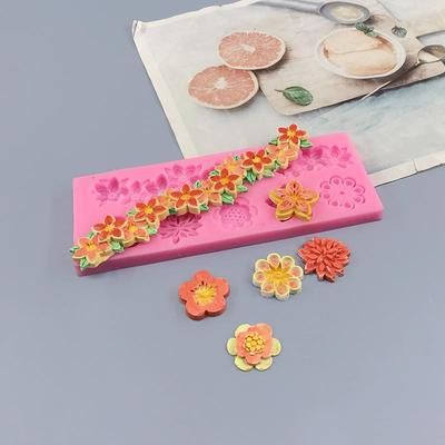 Европейский цветочный виноградный бордюр для торта силиконовая форма для DIY украшения шоколадом и глиной