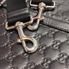 [Pre-Owned] Signature Classic Double G Embossed Zipper Briefcase Shoulder Crossbody Tote - Good #1DEFH90