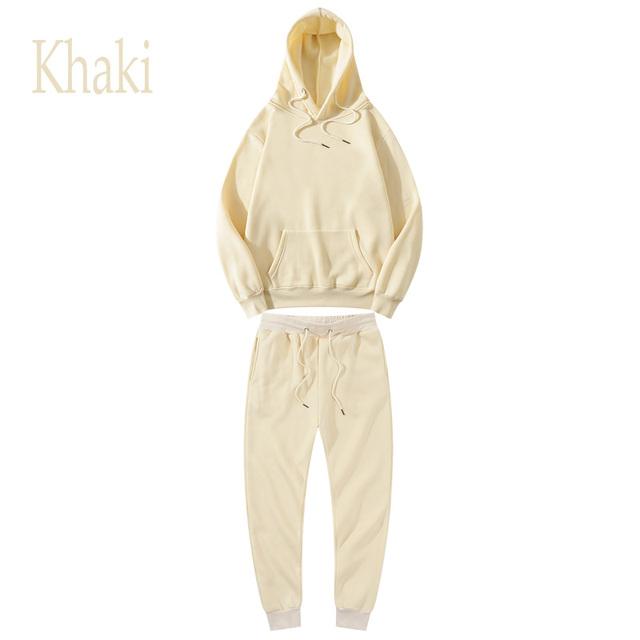 Женские спортивные комплекты Женские толстовки + брюки Спортивные штаны для бега Зимний флисовый спортивный костюм Толстовка Пуловер Мода