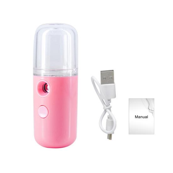 Mini Travel Steamer Cordless Lightweight USB Rechargeable Portable Handheld Steamer for Easy Refill Micro-Particle Mist Skin Hydration