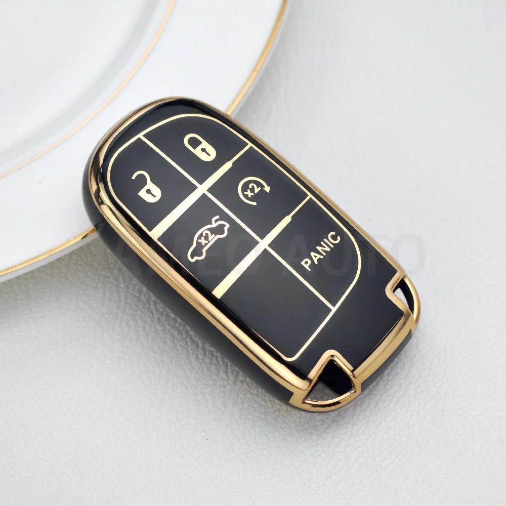 For Jeep Grand Cherokee Chrysler 300C Renegade FIAT Freemont Dodge Ram 1500 Challenger Dart TPU Car Remote Key Case Cover mo1