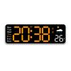 Large Digital Wall Clock Temperature Humidity Date Week Weather Display Brightness Adjustable LED Remote Control Alarm Clocks