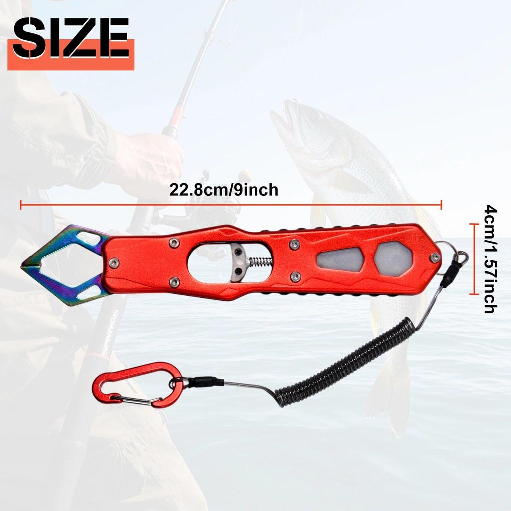 SPEEDWOX Fish Fish Lip Fish Fish Fishing Fishing Made of Stainless Steel 201 and Aluminum Alloy with Safety Cord To Prevent Perfect for Salt Pond Bass