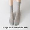 Summer Lightweight Socks - Perforated Mesh Cotton Socks with Breathable Lace and Layered Stockings - Solid-colored Hundred-layer Mid-calf Socks