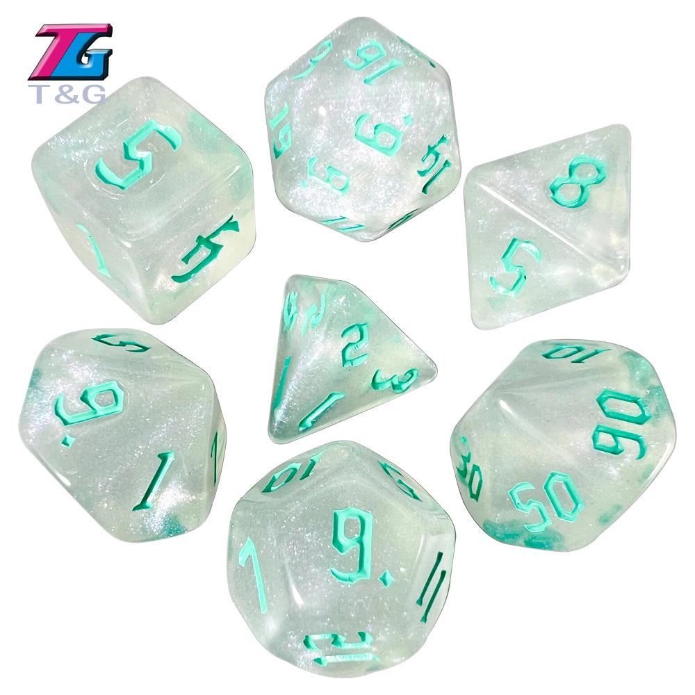 DND Dice RPG Dice Удивительные цвета, смешивание, фэнтези, эффект звездного света, уникальные стили ретро-шрифтов для карточных игр
