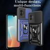For Samsung Galaxy XCover7 Pro Case with Slide Camera Lid PC+TPU Kickstand Phone Cover