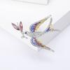 Высококачественная эмалевая брошь в виде ветки ласточки со стразами, креативная изысканная женская брошь для корсажа и пальто