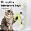 New Pet Smart Caterpillar Cat Teaser Cat Stick Toy Suction Cup Interactive Feather Tail Self-pleasure