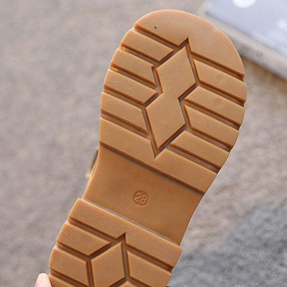 Children's Boots Girls' Shoes Baby Short Boots Leather Boots Boys' Fleece Boots