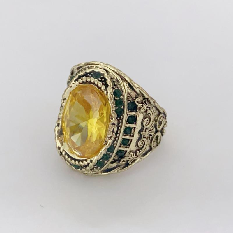 Кольцо с инкрустацией в стиле ретро «конский глаз» из европейского и американского модного дворца с цирконием для мужчин