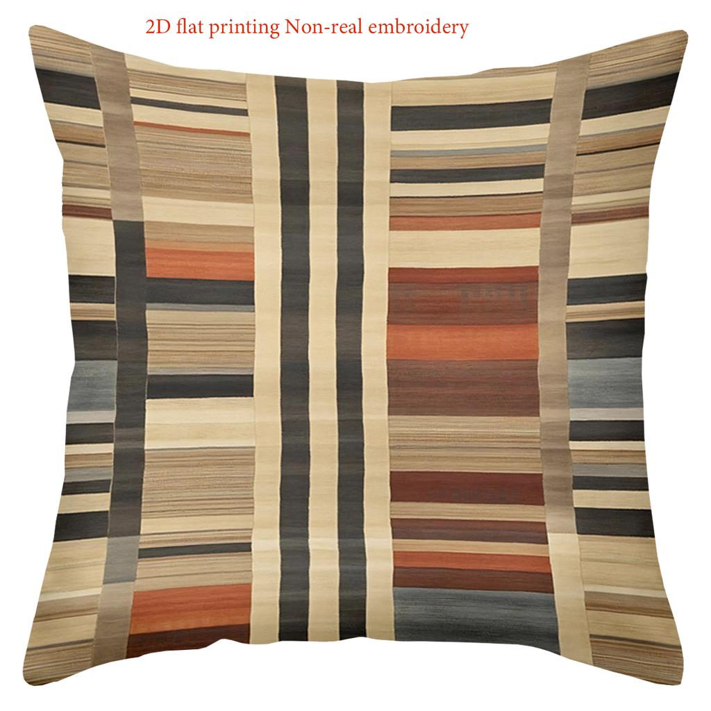 2D Flat Printing Non-real Embroidery Colorful Patterned Throw Pillows Polyester pillowcase, sofa  cushion cov Headboard Pillow