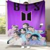 Модное фланелевое одеяло B-BTS Kpop, ультрамягкий теплый плюшевый плед для дома, спальни, кровати, дивана, офиса, кемпинга, пикника, подарок