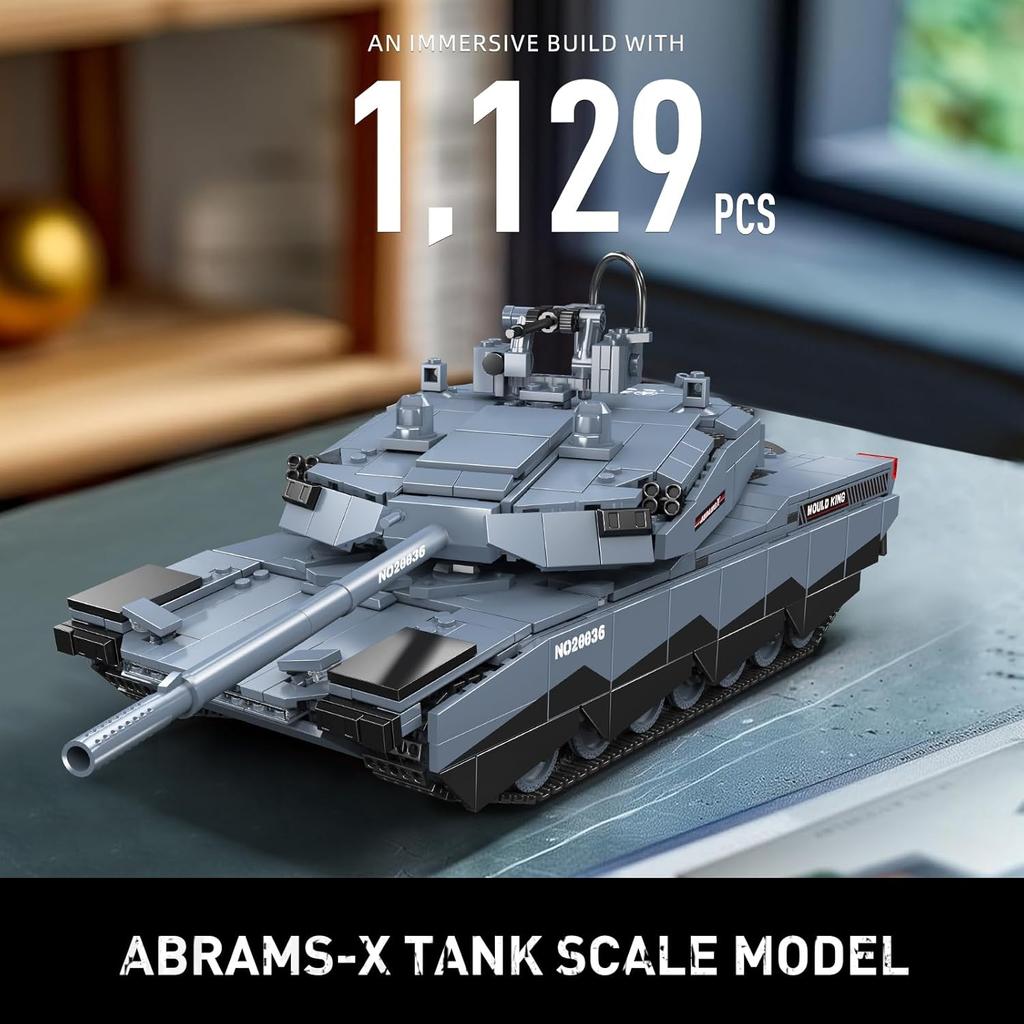 MOULD KING 20036 Военный танк строительный блок пульт дистанционного управления Abrams-X танк строительный набор сборка кирпич детский рождественский подарок