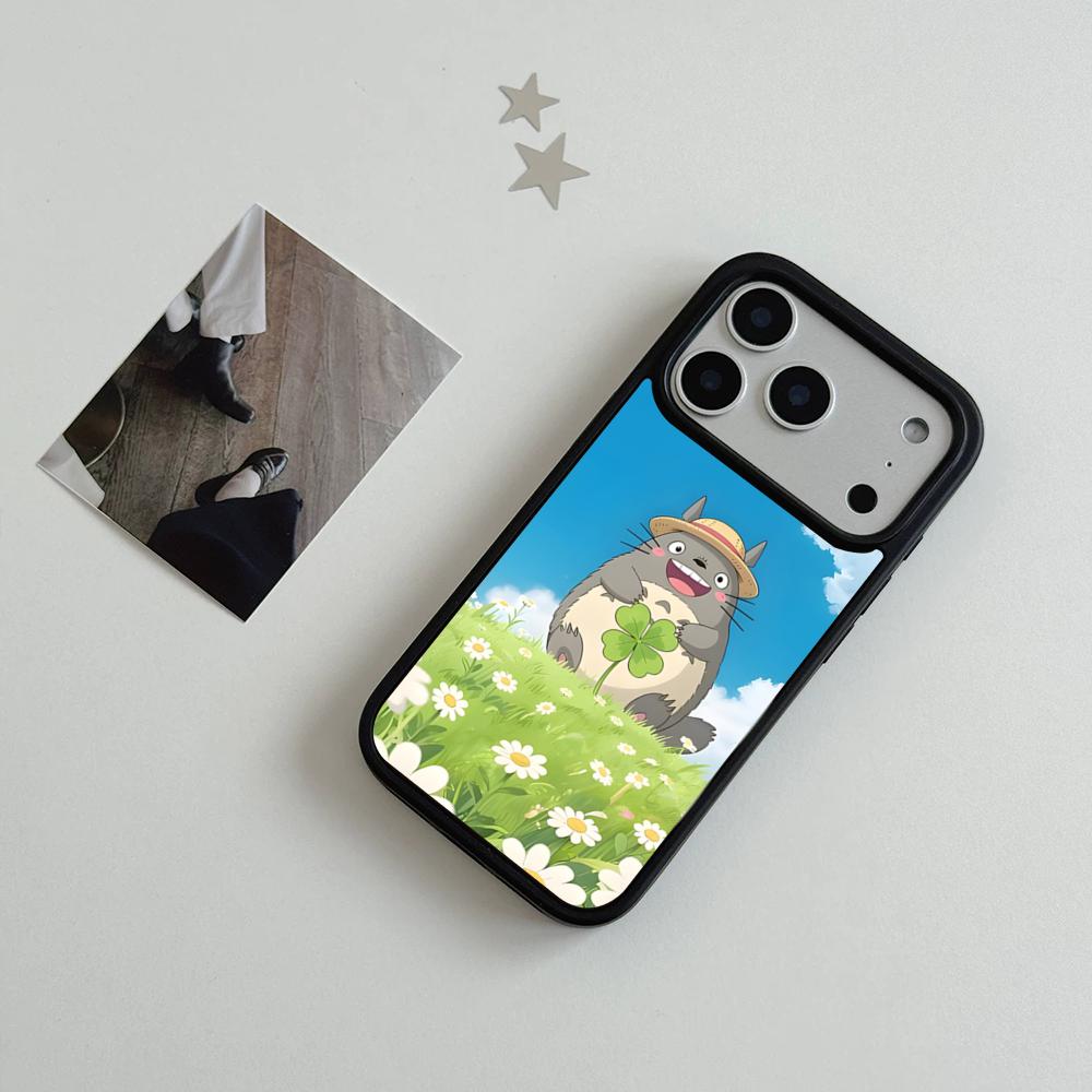 Чехол для телефона T-Totoro C-Cute Anime для IPhone 17 Air 16 15 14 Plus 13 12 11 Pro Max Двухцветный Жесткий ПК Модный Защитный Чехол