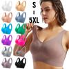 Solid Color Brassiere Lingerie Female Large Size Non-steel Ring Gathered Sports Bra Thin Section with Padded Sexy Bottoming Beauty Undershirt