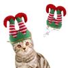Cat Dog Clown Hat Funny Striped Decorative Costume Puppy Hat with Adjustable Strap Christmas Hat for Dog Cat Pet Clown Products