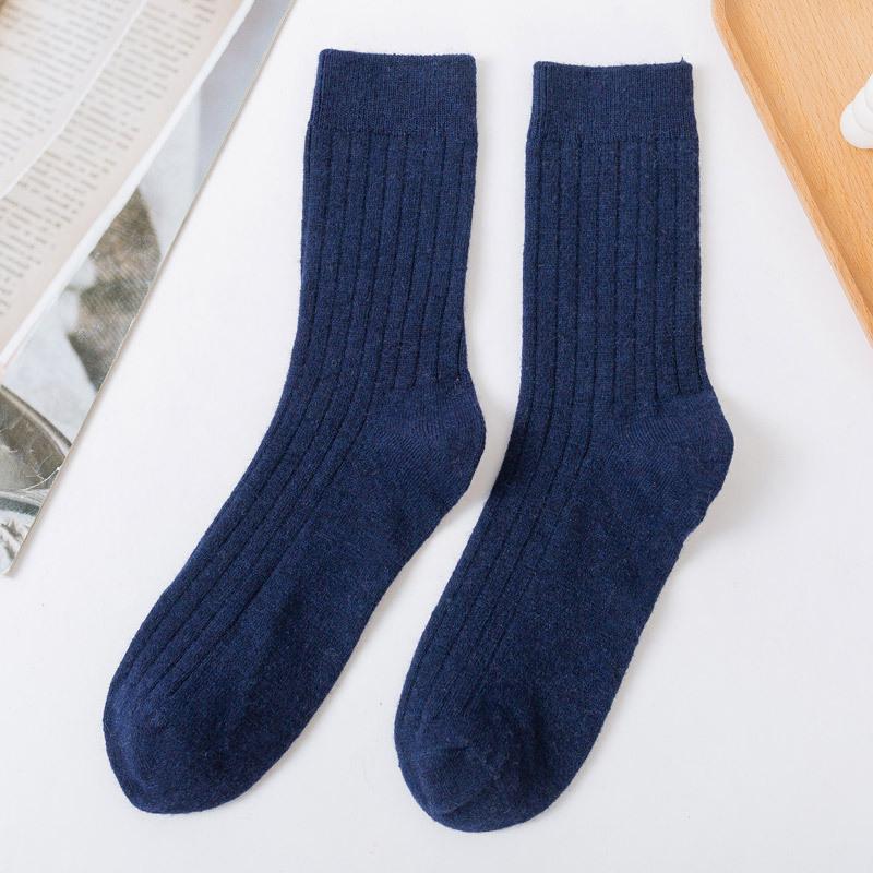 5 пар мужских толстых теплых шерстяных длинных носков на осень и зиму