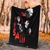 Saw Movie Flannel Blanket Soft Warm All-Season Throw, Design for Camping, Car Travel, Hiking Sofa, Bed, Office Perfect Gift for Parties
