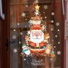 Christmas Window Glass Wall Cartoon Decoration Stickers Super Cute Party Holiday Elderly Elk Tree Static Decorations Painting