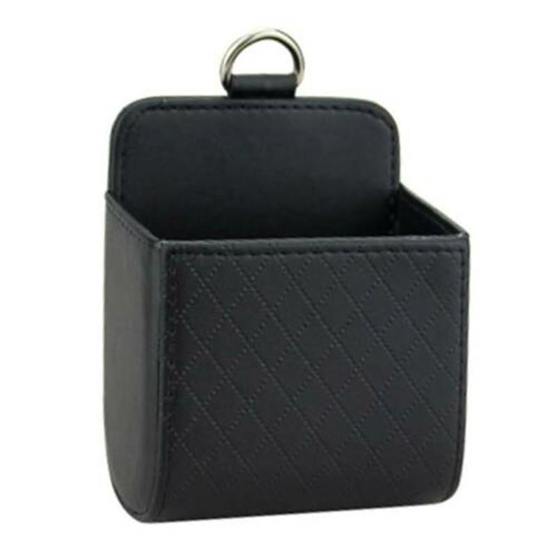 Car Net Pocket Auto Vent Outlet Trash Box Car Phone Holder Storage Bag Organizer Automobile Hanging Box Car Styling