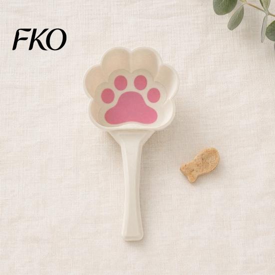 Cat Paw Scoop Cute Scoop, 3D Printed Pet Food Long Handle Scooper for Kibble Treats Portion Control