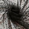 Moonfarm Polka Dot Tulle Fabric X Width 155cm 8 Colors To Choose from Dot Flocked Lace Cloth Costume Black 1-3m (3m, 1)