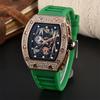 25 Новые кварцевые часы с бриллиантами Панда Бамбук Полый циферблат Модные спортивные кварцевые часы