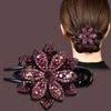 Fashion Flower Large Clip Mom Hair Accessories Hair Clips Simple Rhinestone Diamond Plate Hair Duckbill Clip