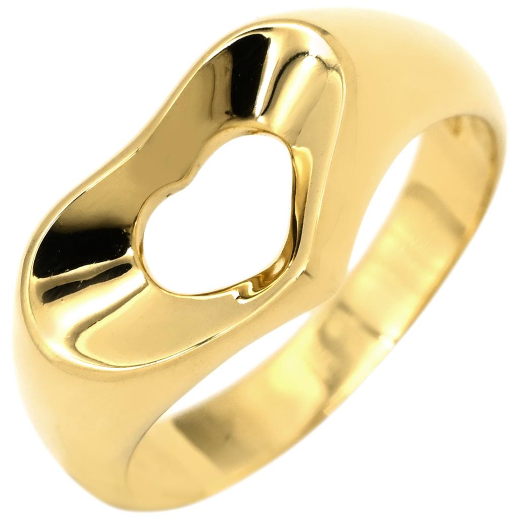 Tiffany & Co - Open heart Open heartRing ring 18K Yellow Gold #9(JP Size) Array