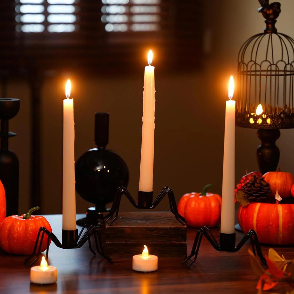 Подсвечник-паук, Хэллоуин Реквизит Украшения Орнаменты Черный Подсвечник
