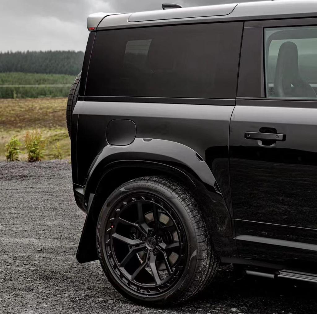 Gloss Black Wide Body Kit for 2023 New Defender 90: Widened Wheel Arches & Black Warrior Exterior Upgrade