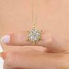 Dream Crystal Gold Color Silver Snowflake Necklace